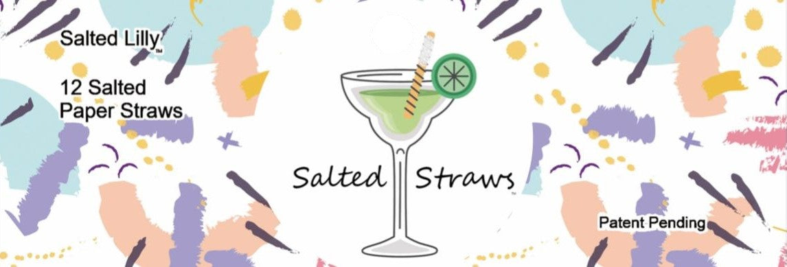 Salted Lilly: Salted Paper Beverage Straw Green Stripes