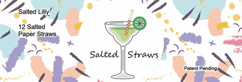 Salted Lilly: Eco-Friendly Salted Paper Straws with Green Stripes