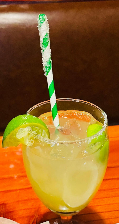 Salted Lilly: Eco-Friendly Salted Paper Straws with Green Stripes